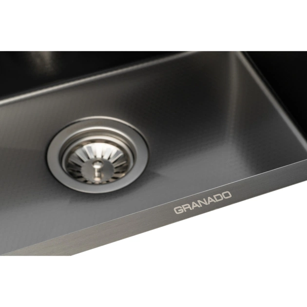 Мойка кухонная GRANADO Under top max STEEL S201 black honeycomb (GS07201BH) - изображение 7