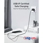 Дата кабель USB-C to USB-C 1.8m 240W upcycled-braided black Anker (A82E2H12) - зменшене зображення 6