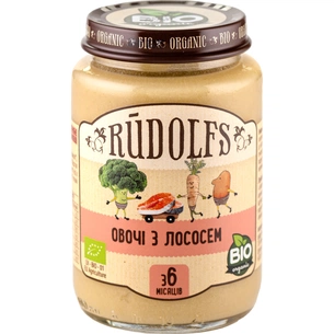 Дитяче пюре Rudolfs Лосось з овочами 190 г (4751017941744) зображення 1