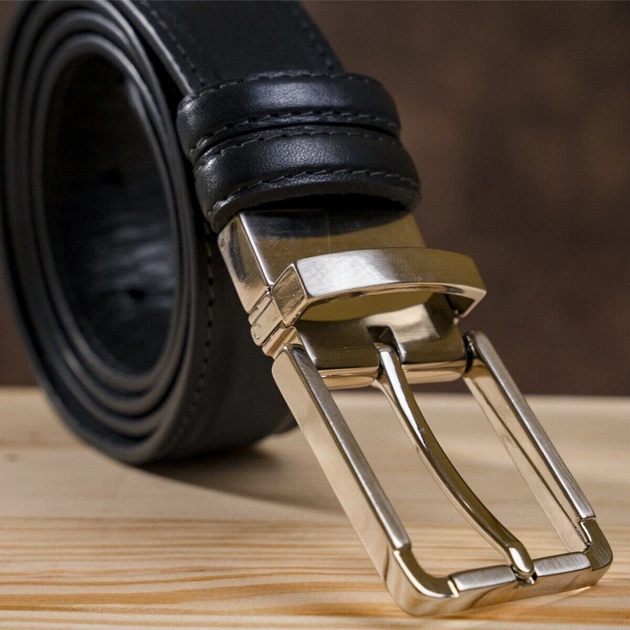 Ремінь Grande Pelle Брючний двосторонній Синій та Чорний (11156) - зображення 8