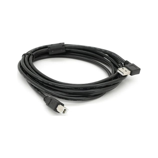 Кабель для принтера USB 2.0 AM/BM 2.0m 90° corner black Ritar (YT-AM/BM90°-2.0B) - изображение 1