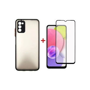 Чохол до мобільного телефона Dengos Kit for Samsung Galaxy A03s case + glass (Black) (DG-KM-24) зображення 1