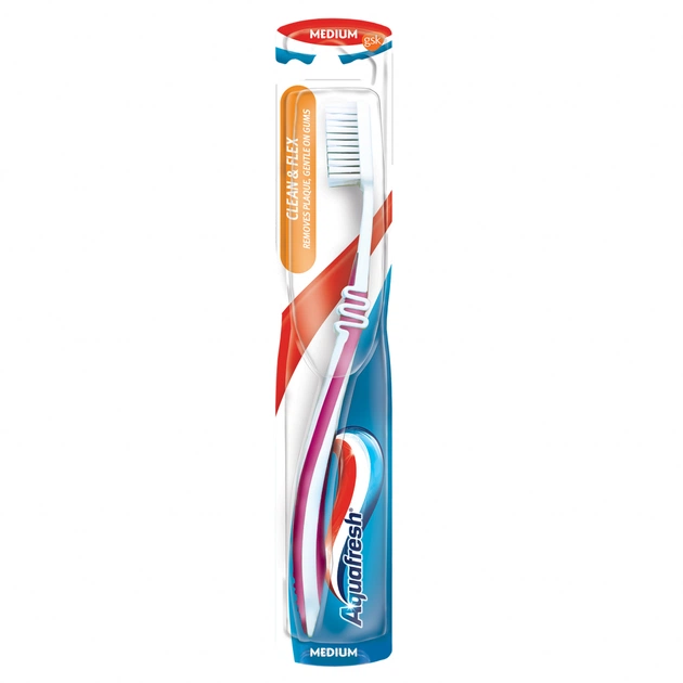 Зубна щітка Aquafresh Clean & Flex середня (5999518577737) - изображение 1