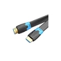 Кабель мультимедійний HDMI M to HDMI M 8.0m V2.0 4K60Hz PVC flat black Vention (AAKBK) - зменшене зображення 1