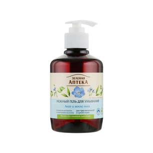 Гель для вмивання Зелена Аптека Ніжний Алое та олія льону 270 мл (4823015907821) зображення 1