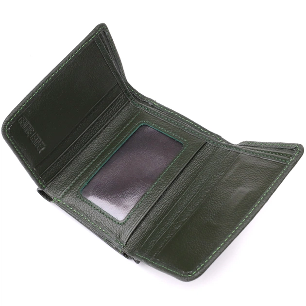 Гаманець ST Leather З натуральної шкіри Зелений (23072) - изображение 7