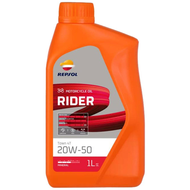 Моторное масло REPSOL RIDER 4T 20W-50 1л (RPP2130THC) - изображение 1
