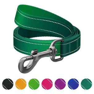 Повідець для собак WAUDOG Nylon Mono світловідбивний, S, Ш 15 мм, Д 300 см, зелений (464318) зображення 1