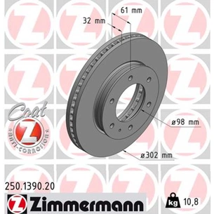 Гальмівний диск ZIMMERMANN 250.1390.20 зображення 1