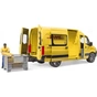 Спецтехніка Bruder автомобіль MB Sprinter кур'єр DHL з фігуркою (02671) - зменшене зображення 4