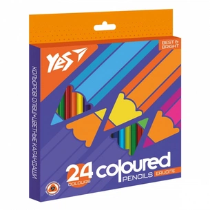 Олівці кольорові Yes Erudite 24 кол. (290644) зображення 1