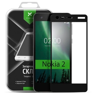 Скло захисне Vinga для Nokia 2 Black (VTPGS-N2B) зображення 1