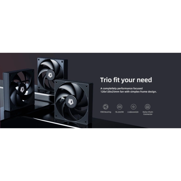 Кулер до корпусу ID-Cooling AF-125-K TRIO - зображення 8