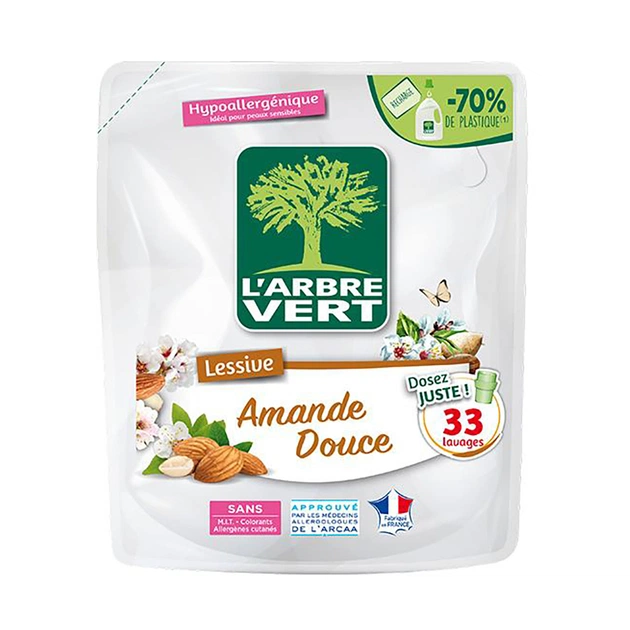 Гель для прання L'Arbre Vert Солодкий мигдаль запасний блок 1.5 л (3450601039638) - изображение 1
