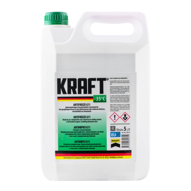 Антифриз KRAFT G11 -35 (зелений) 5 л (KF121) - зображення 1