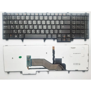 Клавіатура ноутбука Dell Latitude E5520/E5530/E6520/E6530 чорна з підсвіткою UA (A46150) зображення 1