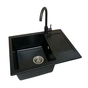 Мийка кухонна Adamant Minimal чорний + змішувач + дозатор + ополіскувач склянок + коланд (4824296106403) - зменшене зображення 2