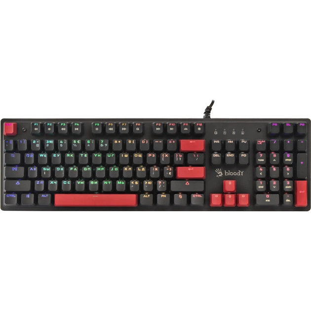 Клавіатура A4Tech Bloody S510N BLMS USB Fire Black - зображення 1
