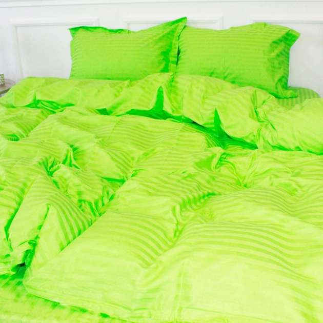 Підковдра MirSon Satin Stripe 30-0016 Light Green 220х240 см (2200005253830) - изображение 1