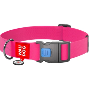 Нашийник для тварин WAUDOG Waterproof з QR паспортом пластиковий фастекс XXL рожевий (25117) зображення 1