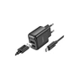 Зарядний пристрій HOCO C141A 2xUSB + cable USB to USB-C black (6942007627900) - зменшене зображення 1