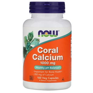 Мінерали Now Foods Кораловий Кальцій, Coral Calcium, 100 вегетаріанських капсул (NOW-01273) изображение 1
