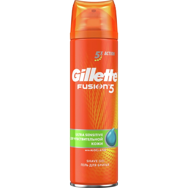Гель для гоління Gillette Fusion 5 Ultra Sensitive 200 мл (7702018464753) - изображение 1