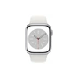 Смарт-годинник Apple Watch Series 8 GPS 41mm Silver Aluminium Case with White Sport Band - Regular (MP6K3UL/A) - зменшене зображення 2