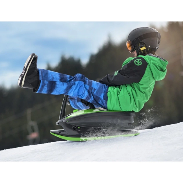 Санки Plastkon Skidrifter чорні із зеленим (49096) - picture 7