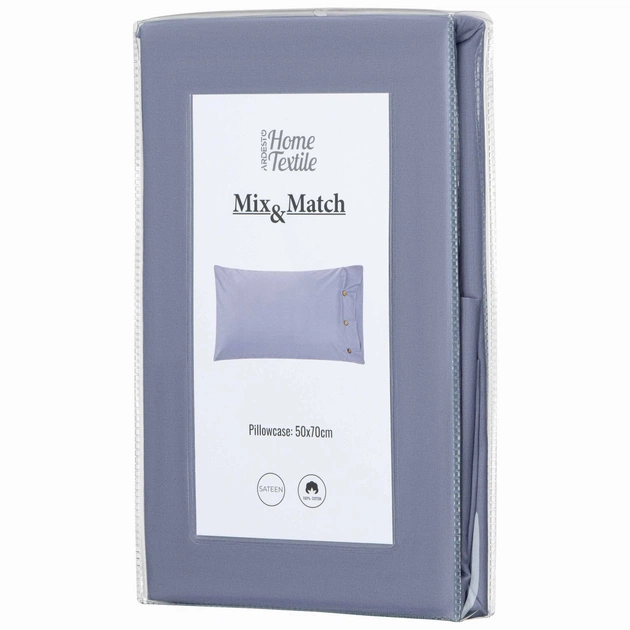 Наволочка Ardesto Mix&Match 50х70 100% бавовна, сатин сірий (ART5070PCF) - picture 2