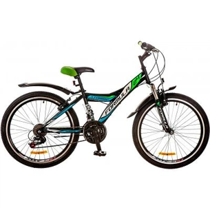 Велосипед Formula 24" STORMY AM 2017 14G Vbr 13" St чорно-зелений (OPS-FR-24-077) зображення 1