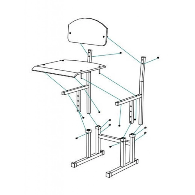 Парта зі стільцем Sector Ніжність трансформер (Ніжність) - picture 8