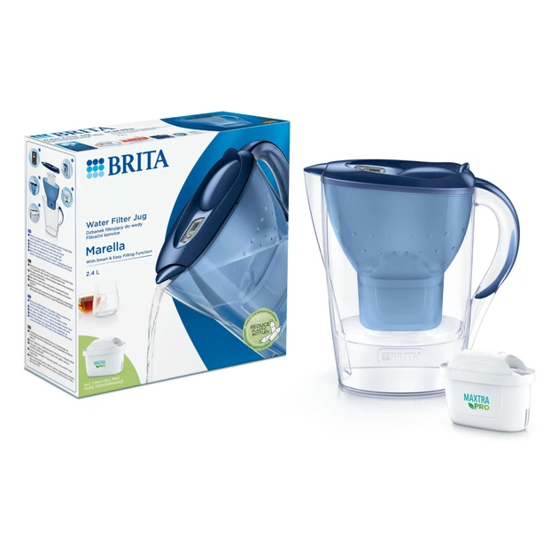 Фільтр-глечик Brita Marella Memo MXPro 2.4л (1.4л води) з фільтр-картриджем, синій (1052799) - picture 6