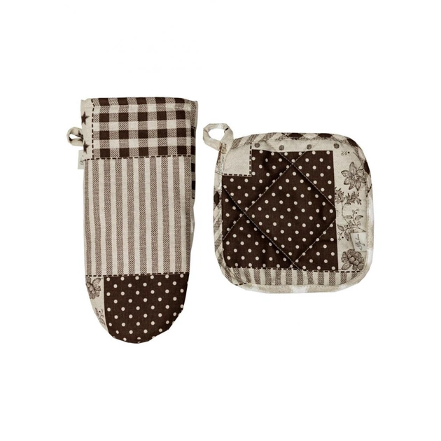 Кухонна прихватка Прованс Печворк коричневий Господиня 20х20 см (031500) - picture 5
