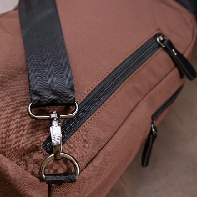 Сумка Vintage Через плече нейлон Коричнева (20634) - зображення 12