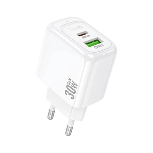 Зарядное устройство HOCO CS55A 1xUSB-C PD30W + 1xUSB QC3.0 white (6942007631549) изображение 1
