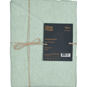 Скатертина Ardesto Oliver, 100% бавовна, аквамарин кругла 200 см (ART11OA) зображення 1