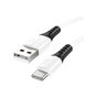 Дата кабель USB 2.0 AM to USB-C 1.0m 3A silicone X82 white HOCO (6931474768582) - уменьшенное изображение 1