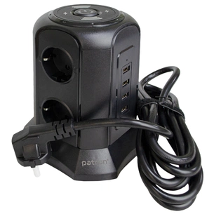 Мережевий фільтр живлення Patron SP-1663-USBTW (EXT-PN-SP-1663-USBTW) зображення 1