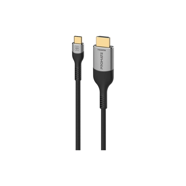 Кабель мультимедийный USB-C to HDMI M 1.8m grey Promate (mediacord-8k.grey) - изображение 1
