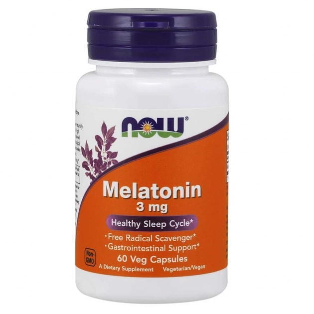 Амінокислота Now Foods Мелатонін 3 мг, 60 капсул (NOW-03255) - зображення 1