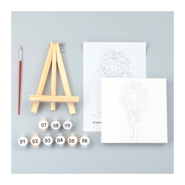 Картина по номерам Rosa В обіймах сонця, 15х15см, з мольбертом (4823098548607) - picture 3