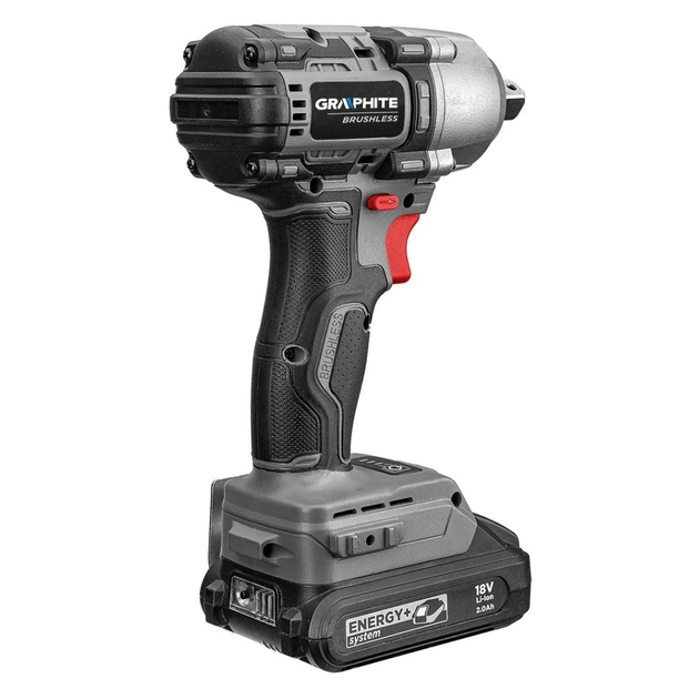 Гайковерт Energy+ 18V, безщітковий, 2600об/хв, 450Нм, 1/2", 3 швидкості, 1.24кг (без АКБ та ЗП) Graphite (58G038) - picture 9
