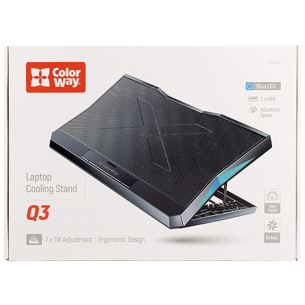 Подставка для ноутбука ColorWay Cooling Laptop Q3, 10-17 (CW-CLQ3) - изображение 11