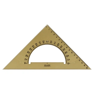 Лінійка Koh-i-Noor Трикутник 45/177 з транспортиром, димчастий (745640) зображення 1