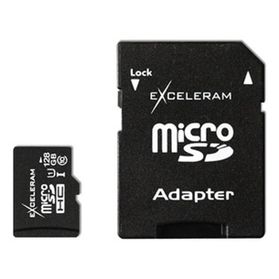 Карта пам'яті eXceleram 128Gb microSDXC class 10, UHS-I (MSD12810A) зображення 1