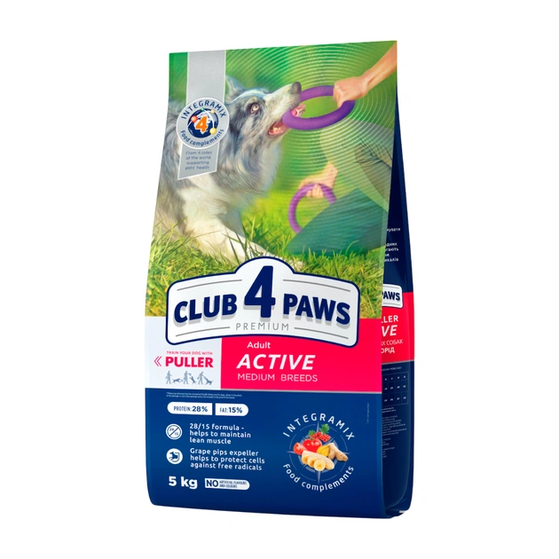 Сухий корм для собак Club 4 Paws Premium Актив для середніх порід 5 кг (4820215367981) - зображення 1