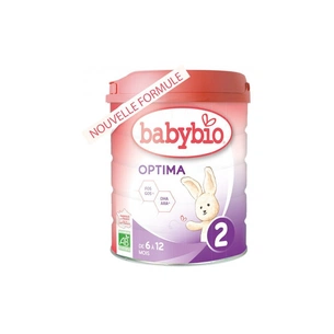 Дитяча суміш BabyBio 2 Optima молочна від 6 до 12 міс 800 г (3288131580326) зображення 1