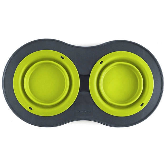 Посуд для собак Dexas Миска подвійна на складній підставці-велика 600 мл зелена (0084297306908) - picture 5