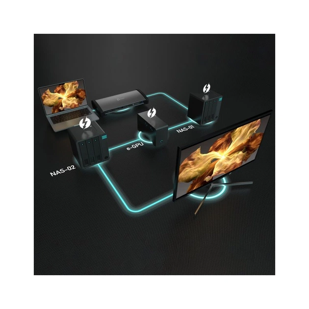 Порт-реплікатор J5create Dock-Station USB-C 11-in-1 (Thunderbolt/PD/картридер/USB-A/USB-C) (JTD562-EN) - picture 7